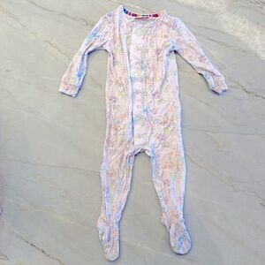 Magnetic Me - floral footie - 9-12M